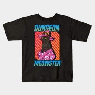 Cute & Funny Dungeon Meowster Gaming Kids T-Shirt